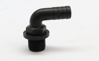 Conexão Cur 90º C/rosca 3/4 (BSP) para mangueira 3/4 Nylon (CNX1005)